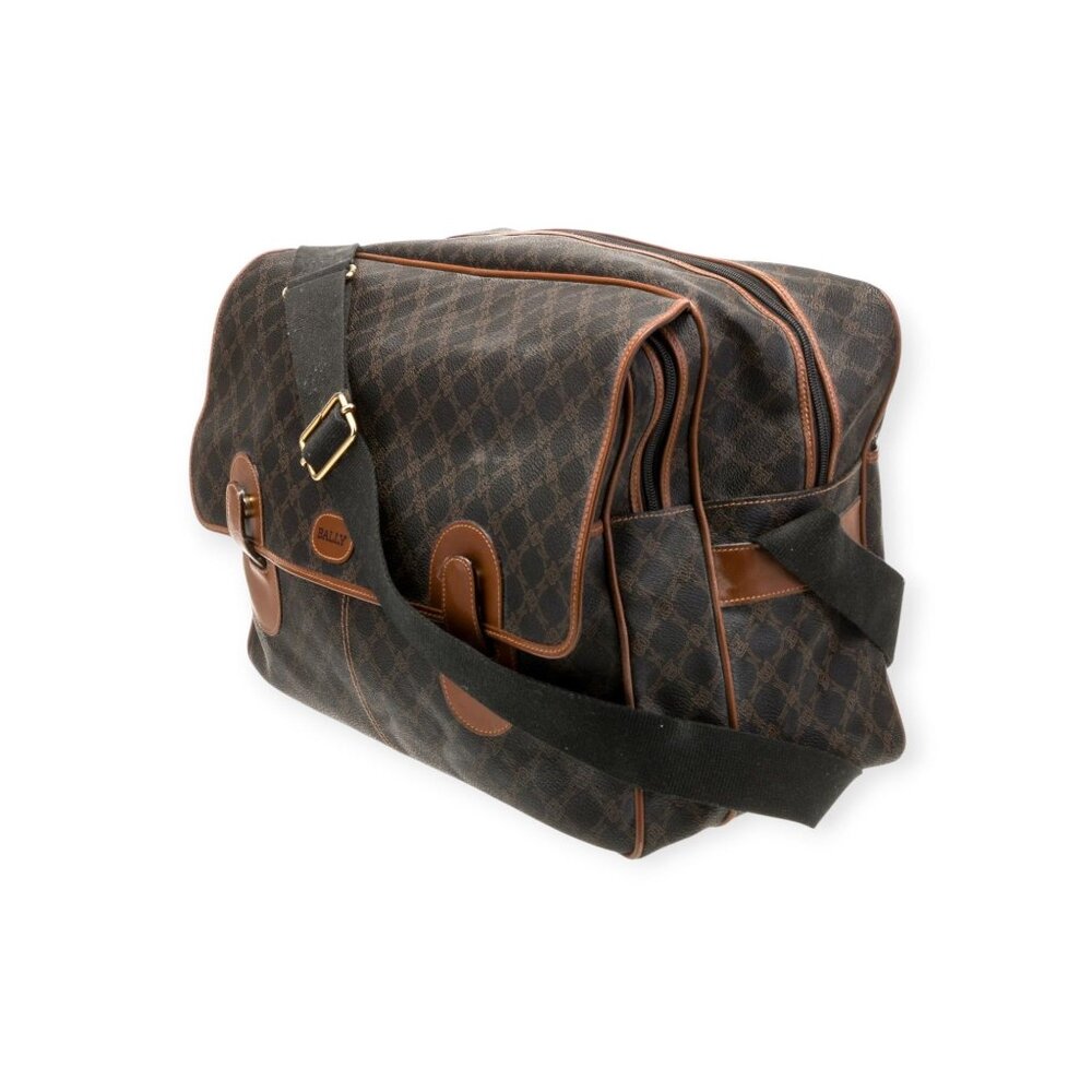 Bally Messenger Bag Unisex One Size Black/Brown Monogram Canvas - Picture 2 of 4
